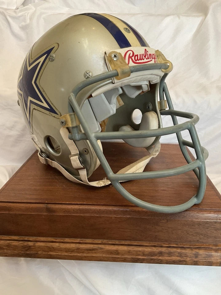 Dallas Cowboys Rare Game Used Rawlings RTS Football Helmet Schutt Red Dot JOP WESTBROOKSPORTSCARDS