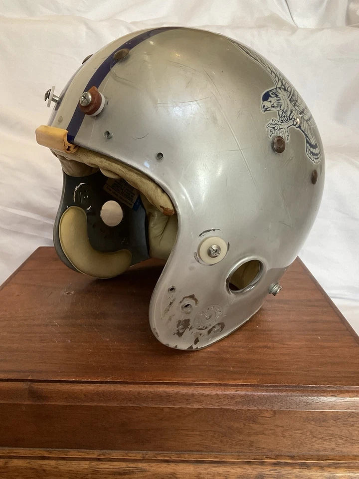 Vintage Kelley Game Used Clear Shell Football Helmet 1979