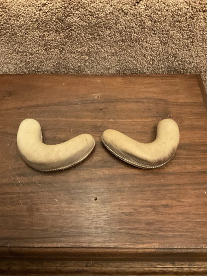Original Vintage RIDDell XL Leather Jaw Pads For TK RK Suspension Football Helmet WESTBROOKSPORTSCARDS