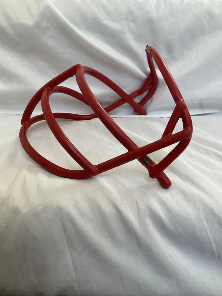 Vintage Red Schutt 1969 JOP Green Dot Football Helmet Facemask - RARE WESTBROOKSPORTSCARDS