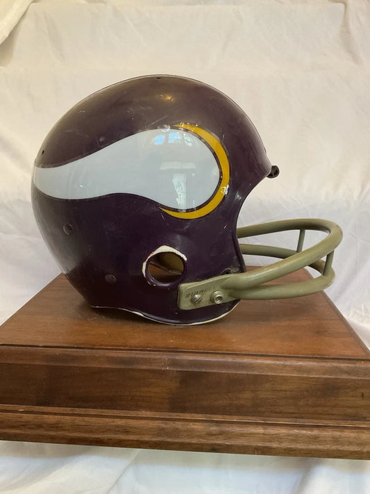 Riddell TK2 Used Suspension Football Helmet Custom Minnesota Vikings Paul Krause WESTBROOKSPORTSCARDS