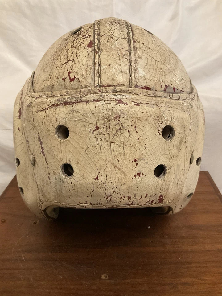 MacGregor Authentic H612 Leather Suspension Football Helmet Large Size! WESTBROOKSPORTSCARDS
