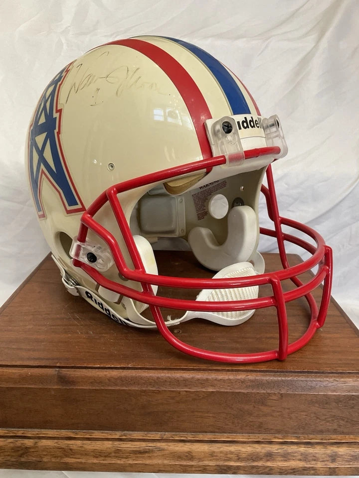 Vintage Riddell VSR-1 Football Helmet Houston Oilers Warren Moon Autographed WESTBROOKSPORTSCARDS