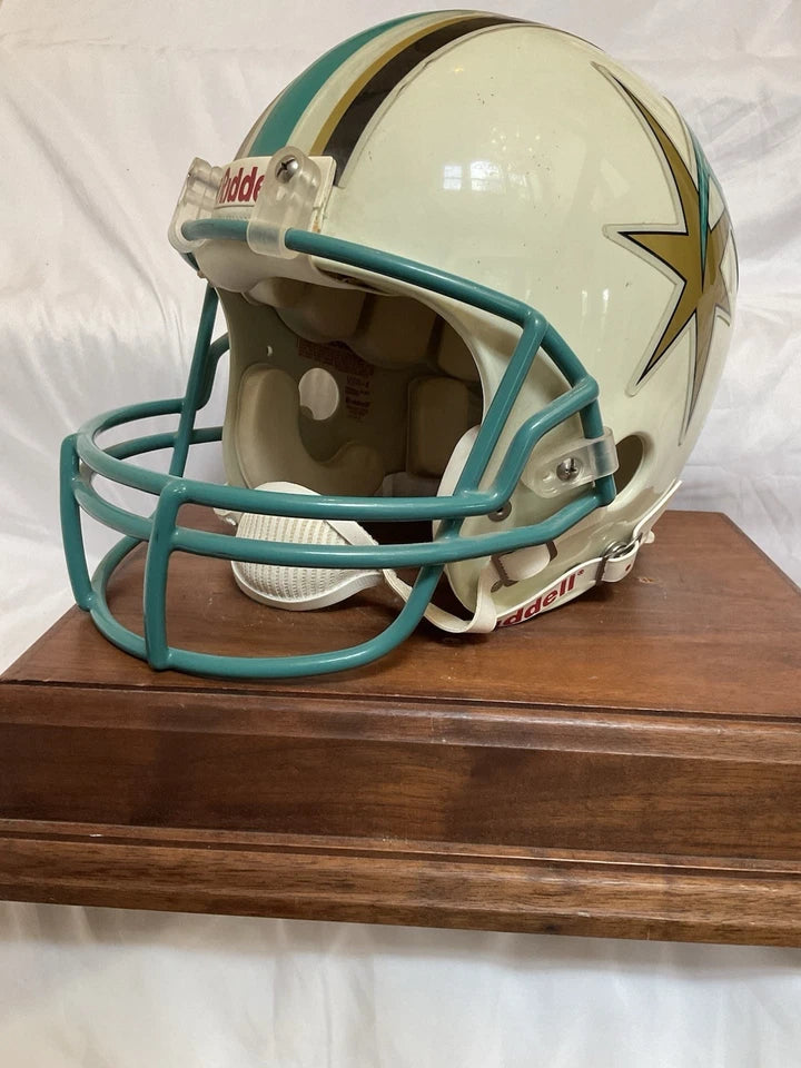RIddell VSR4 Sacramento Gold Miners Game Used Football Helmet CFL WESTBROOKSPORTSCARDS