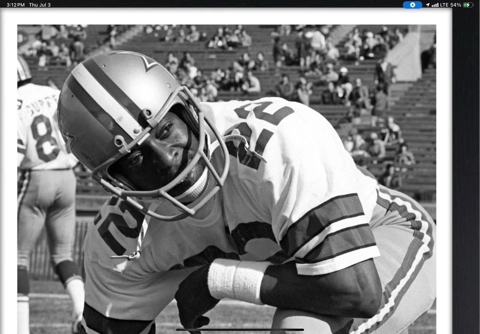 TK2 Style Football Helmet Dallas Cowboys Authentic Color Paint Bob Hayes Tribute WESTBROOKSPORTSCARDS