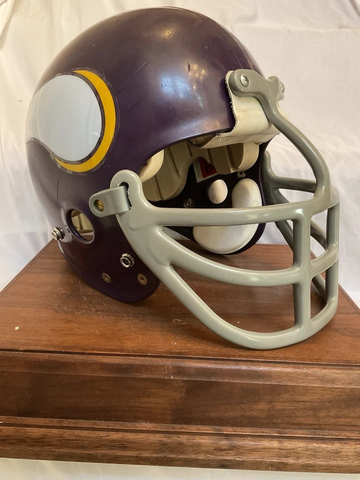 MaxPro Game Used Purple Shell Football Helmet Custom Minnesota Vikings WESTBROOKSPORTSCARDS