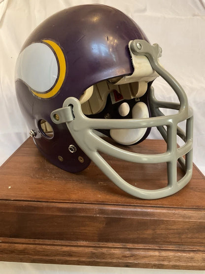 MaxPro Game Used Purple Shell Football Helmet Custom Minnesota Vikings WESTBROOKSPORTSCARDS