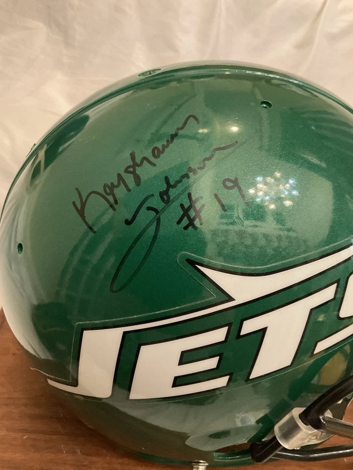 New York Jets Keyshawn Johnson Autographed Riddell ACE-1 Game Used Helmet PSA WESTBROOKSPORTSCARDS