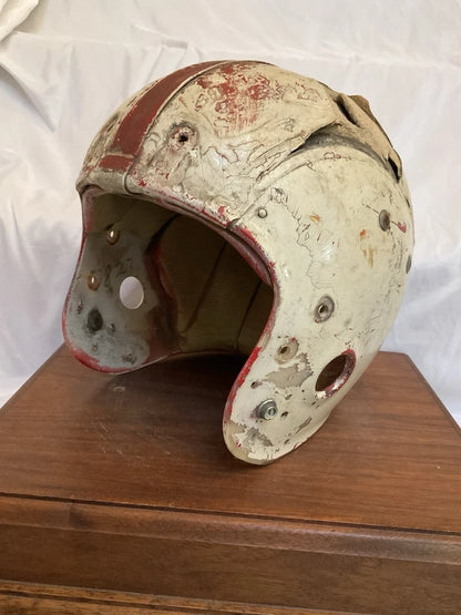 MacGregor 1960s Game Used Clear Shell With Padded Top Football Helmet Oklahoma?