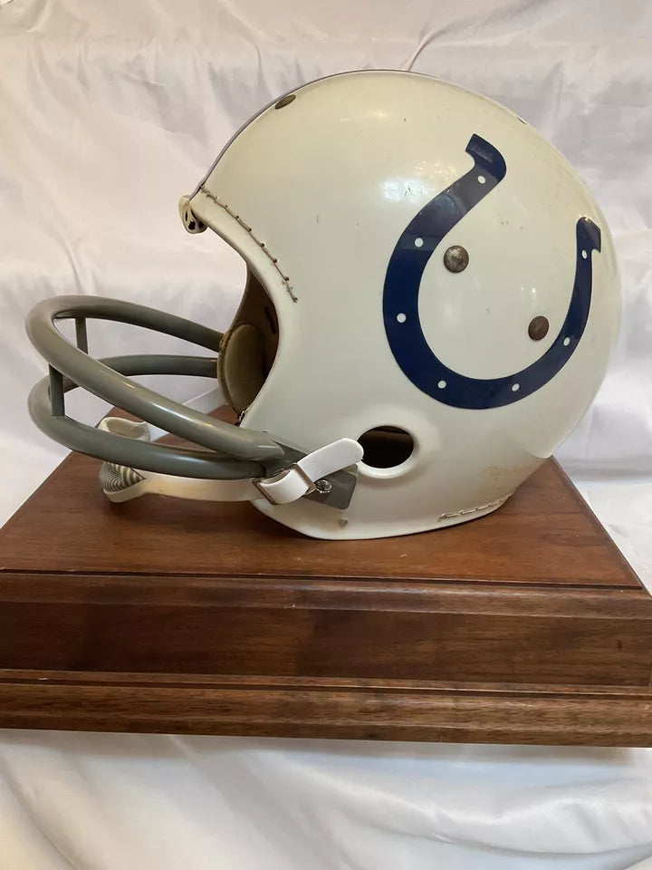 Vintage 1960s MacGregor Football Helmet Custom Baltimore Colts Tom Matte  WESTBROOKSPORTSCARDS   