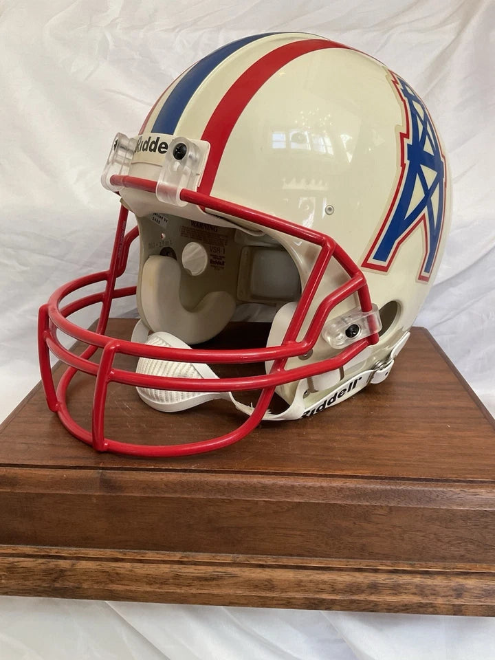 Vintage Riddell VSR-1 Football Helmet Houston Oilers Warren Moon Autographed WESTBROOKSPORTSCARDS