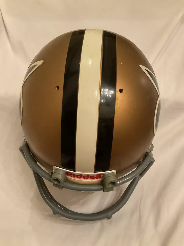 Authentic Riddell 1970s Kra-Lite New Orleans Saints Vintage Football Helmet WESTBROOKSPORTSCARDS