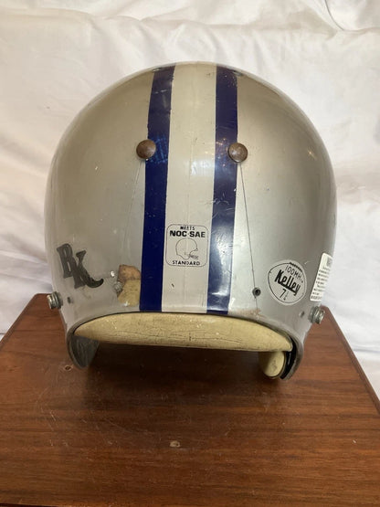 Vintage Kelley Game Used Clear Shell Football Helmet 1979