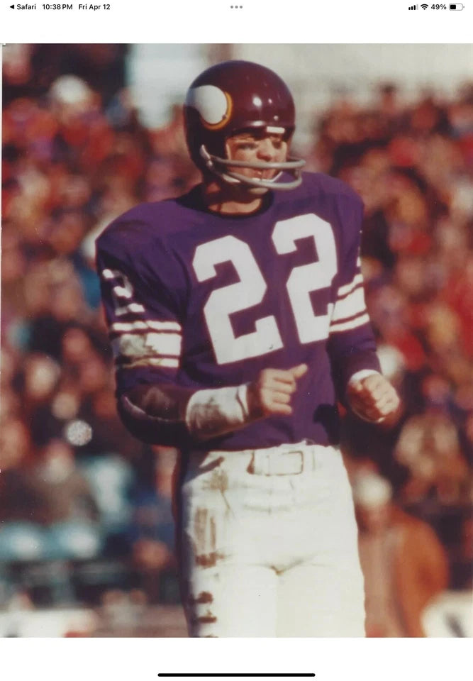 Riddell TK2 Used Suspension Football Helmet Custom Minnesota Vikings Paul Krause WESTBROOKSPORTSCARDS
