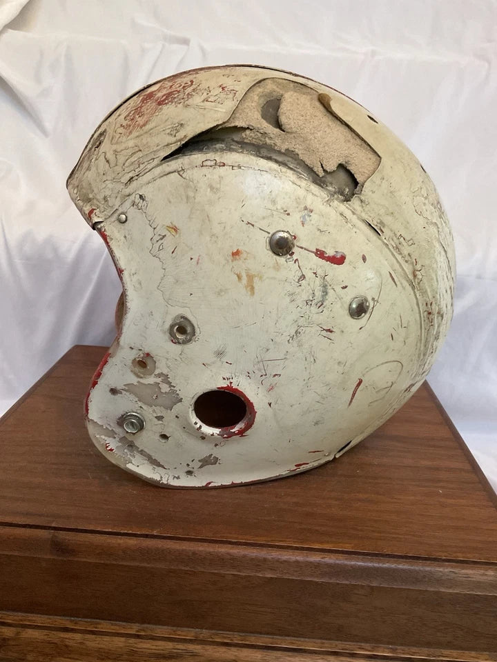 MacGregor 1960s Game Used Clear Shell With Padded Top Football Helmet Oklahoma?