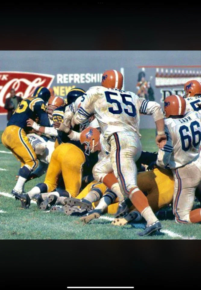 Riddell Kra-Lite RK2 Football Helmet 1962 Denver Broncos Blue Crazy Horse WESTBROOKSPORTSCARDS