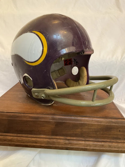 Riddell TK2 Used Suspension Football Helmet Custom Minnesota Vikings Paul Krause WESTBROOKSPORTSCARDS