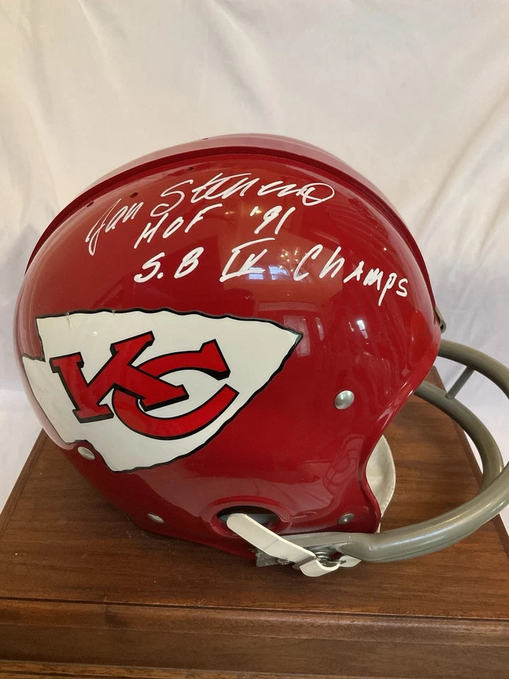 Riddell Kra-Lite RK2 Football Helmet Kansas City Chiefs Jan Stenerud Autographed WESTBROOKSPORTSCARDS