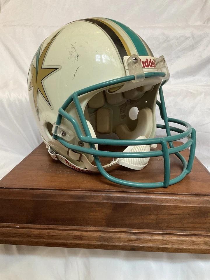 RIddell VSR4 Sacramento Gold Miners Game Used Football Helmet CFL WESTBROOKSPORTSCARDS