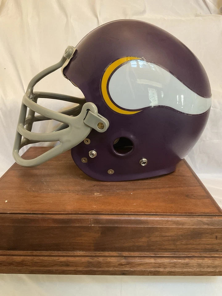 MaxPro Game Used Purple Shell Football Helmet Custom Minnesota Vikings WESTBROOKSPORTSCARDS