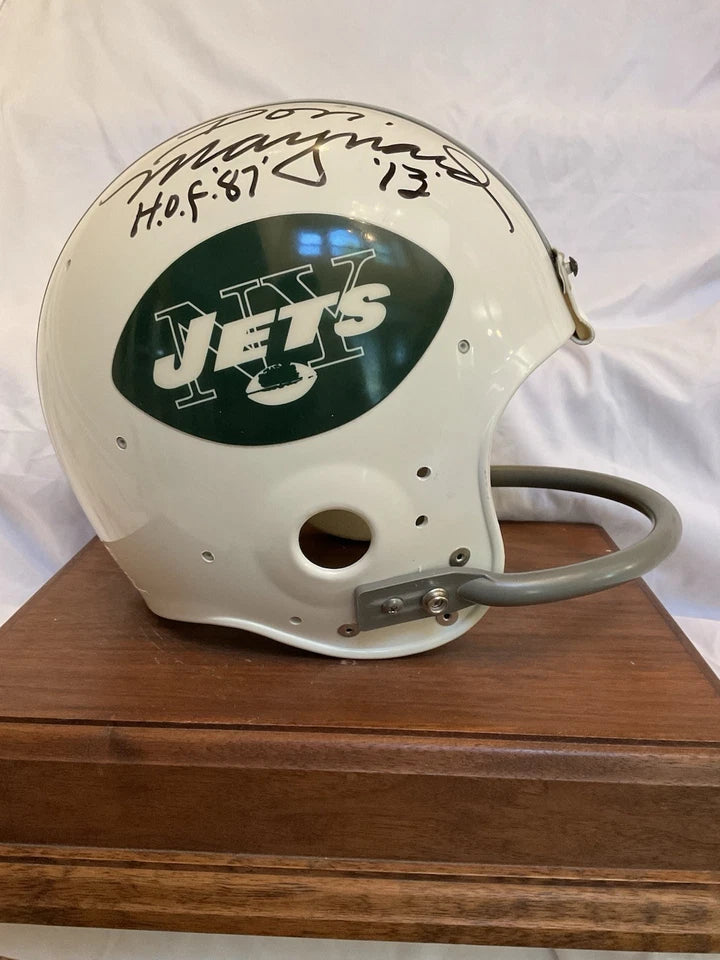 Don Maynard Autographed Riddell New York Jets Officially Licensed Football Helmet WESTBROOKSPORTSCARDS