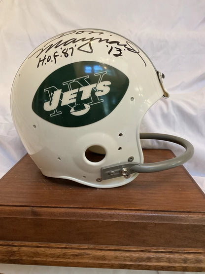 Don Maynard Autographed Riddell New York Jets Officially Licensed Football Helmet WESTBROOKSPORTSCARDS