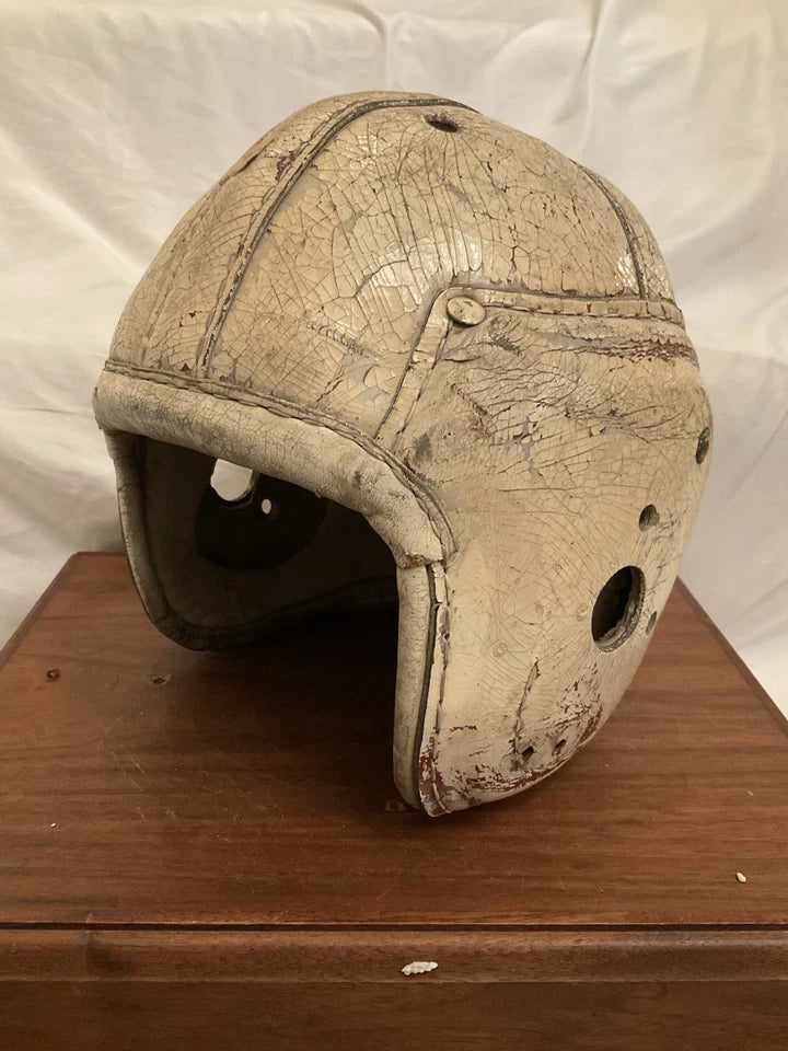 MacGregor Authentic H612 Leather Suspension Football Helmet Size 7! WESTBROOKSPORTSCARDS