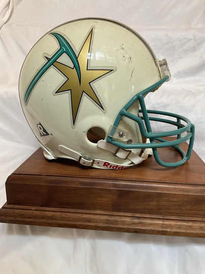 RIddell VSR4 Sacramento Gold Miners Game Used Football Helmet CFL WESTBROOKSPORTSCARDS
