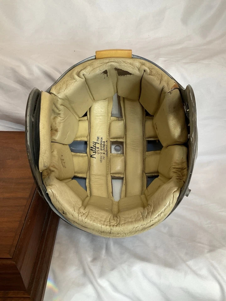 Vintage Kelley Game Used Clear Shell Football Helmet 1979