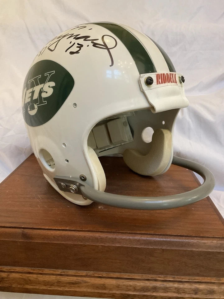 Don Maynard Autographed Riddell New York Jets Officially Licensed Football Helmet WESTBROOKSPORTSCARDS