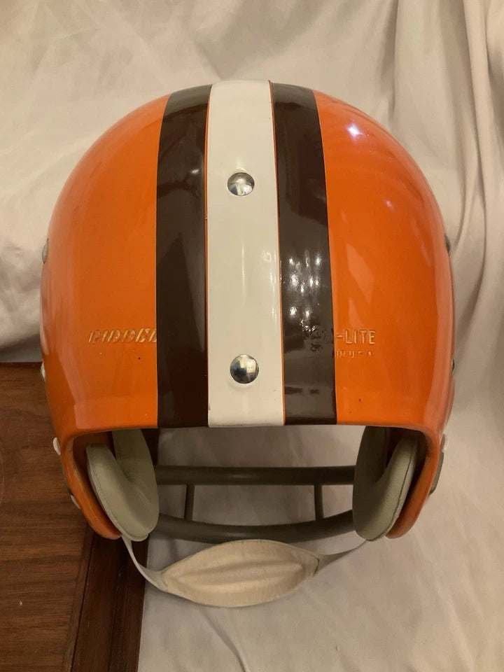 Original Riddell 1973 Kra-Lite TK2 Game Football Helmet Cleveland Browns WESTBROOKSPORTSCARDS