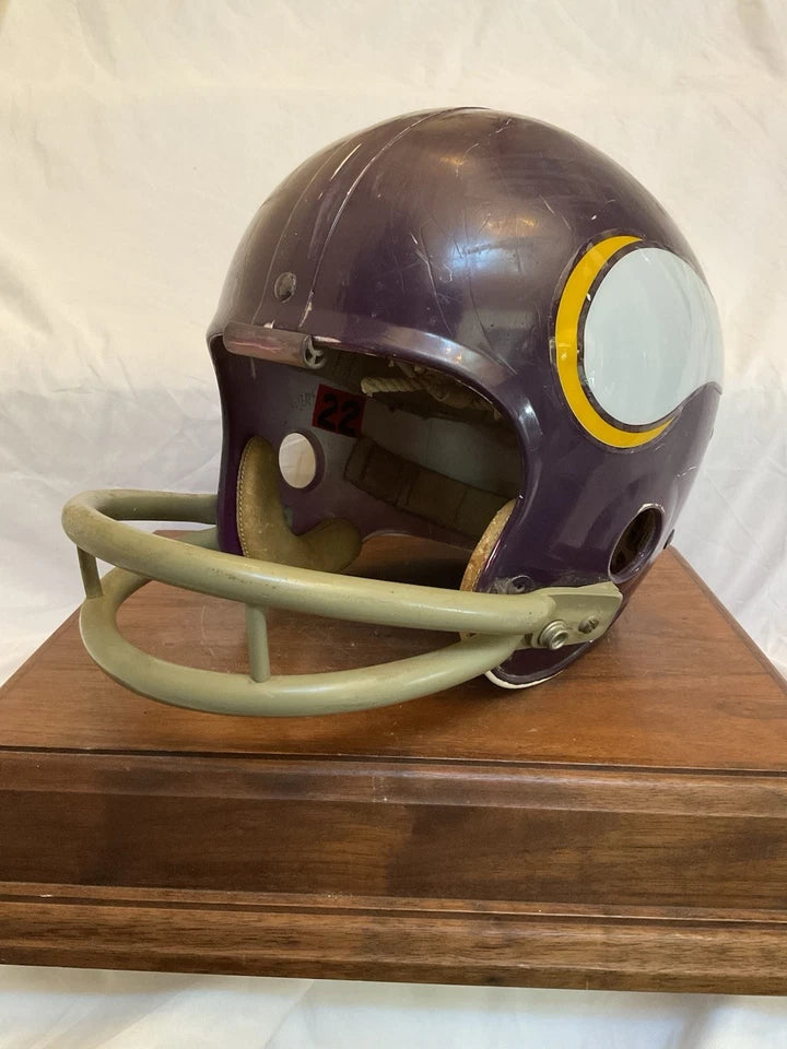 Riddell TK2 Used Suspension Football Helmet Custom Minnesota Vikings Paul Krause WESTBROOKSPORTSCARDS