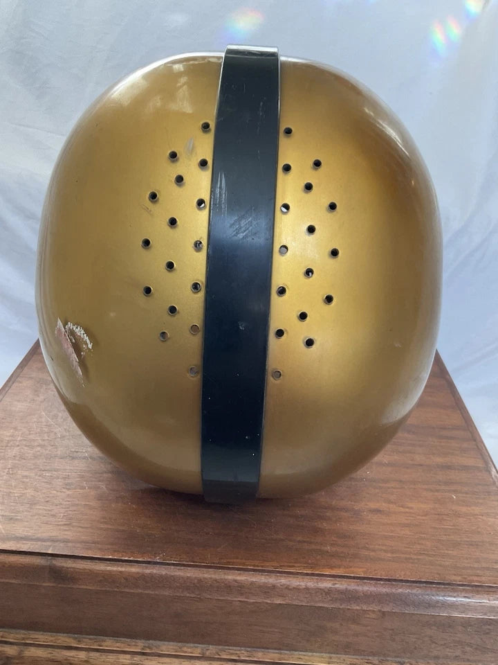 Riddell 1956 RT2 Vintage Football Helmet Gold Under Clear Shell Army? WESTBROOKSPORTSCARDS