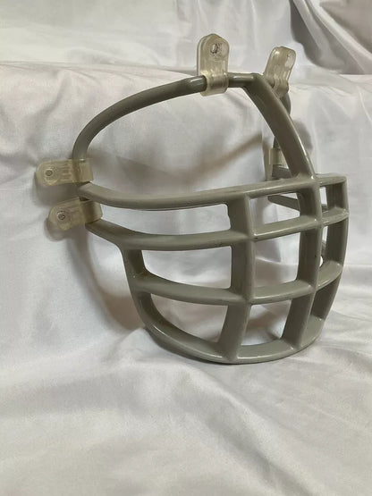 Vintage Lt Gray Riddell 1990s Double Wire Kra-Lite NJOP Football Helmet Facemask  WESTBROOKSPORTSCARDS   