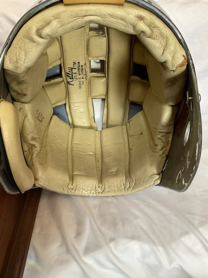 Vintage Kelley Game Used Clear Shell Football Helmet 1979