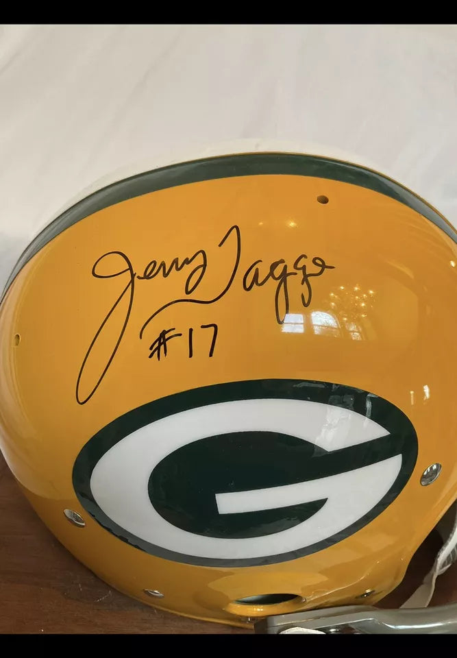 TK2 Style Football Helmet Custom Green Bay Packers Jerry Tagge Autograph