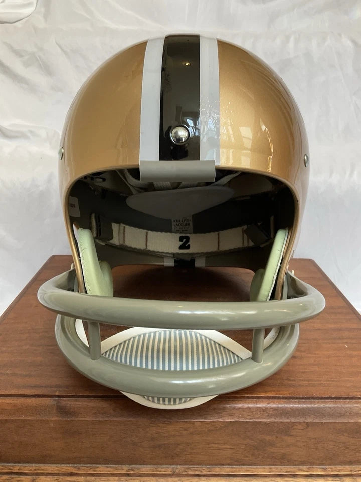 New Orleans Saints 1968 Style TK Suspension Football Helmet Officially Licensed WESTBROOKSPORTSCARDS