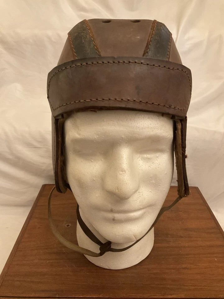 Original McKinnon H225 Authentic Leather Suspension Football Helmet WESTBROOKSPORTSCARDS