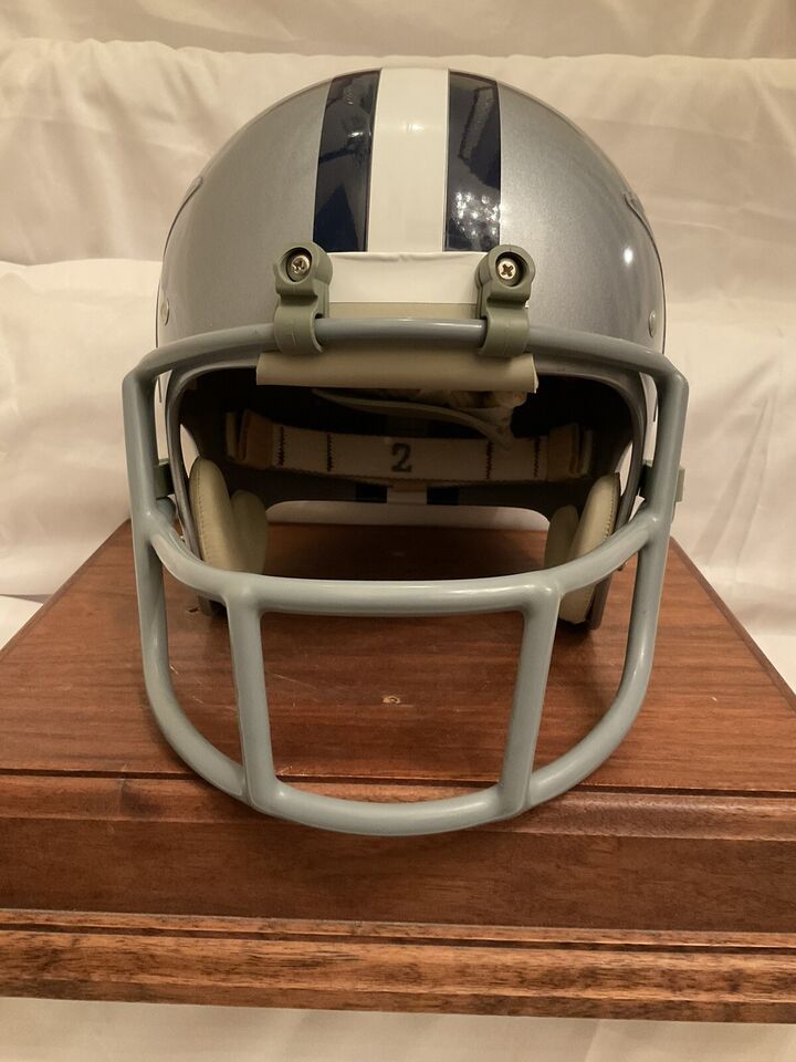 TK2 Style Dallas Cowboys Suspension Football Helmet Danny White OPO Mask  WESTBROOKSPORTSCARDS   