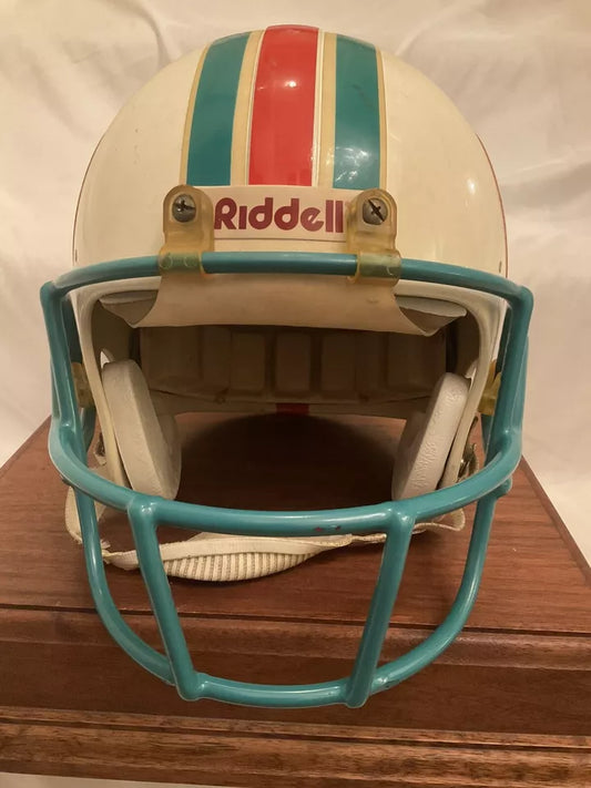 RIddell WD-1 Game Football Helmet Miami Dolphins OPO Facemask Size 7 5/8  WESTBROOKSPORTSCARDS   