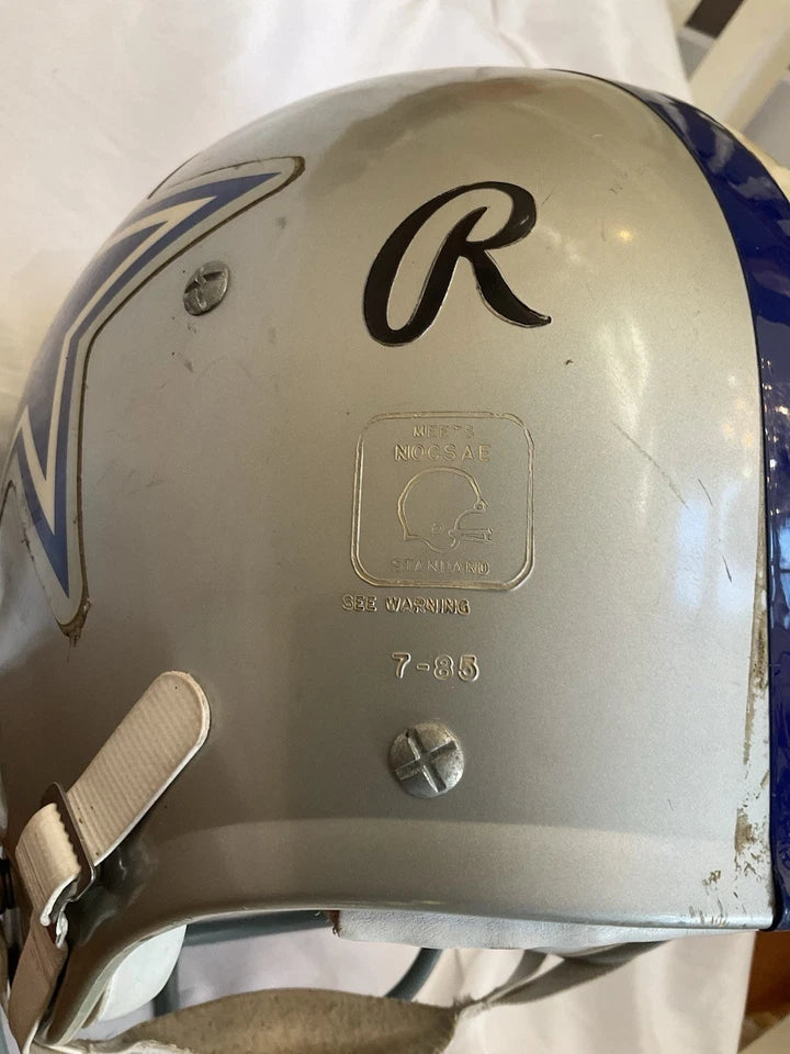 Dallas Cowboys Rare Game Used Rawlings RTS Football Helmet Schutt Red Dot JOP WESTBROOKSPORTSCARDS