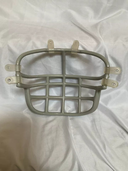 Vintage Lt Gray Riddell 1990s Double Wire Kra-Lite NJOP Football Helmet Facemask  WESTBROOKSPORTSCARDS   