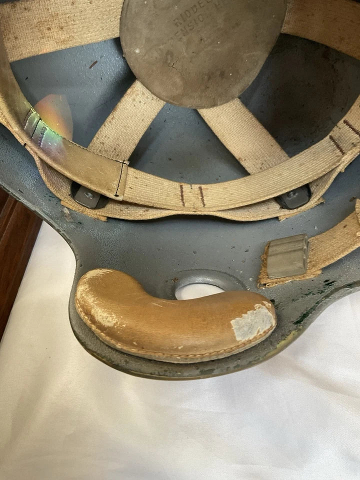 Riddell 1956 RT2 Vintage Football Helmet Gold Under Clear Shell Army? WESTBROOKSPORTSCARDS