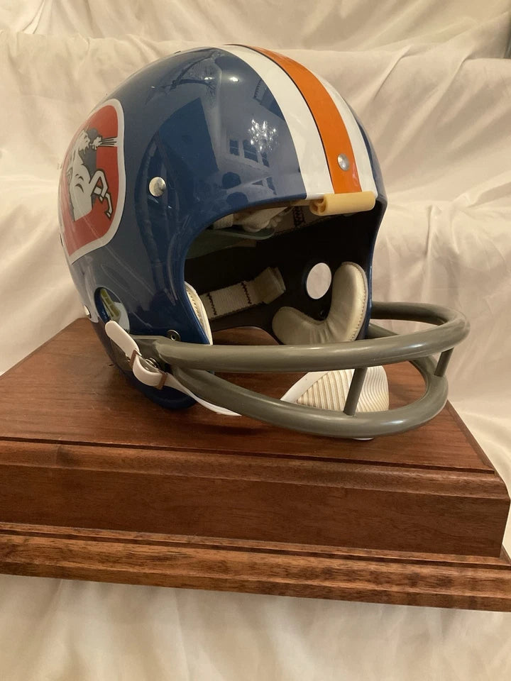 bronco youth football helmets TK2 Style Suspension Football Helmet Custom Denver Broncos Floyd Littl – WESTBROOKSPORTSCARDS