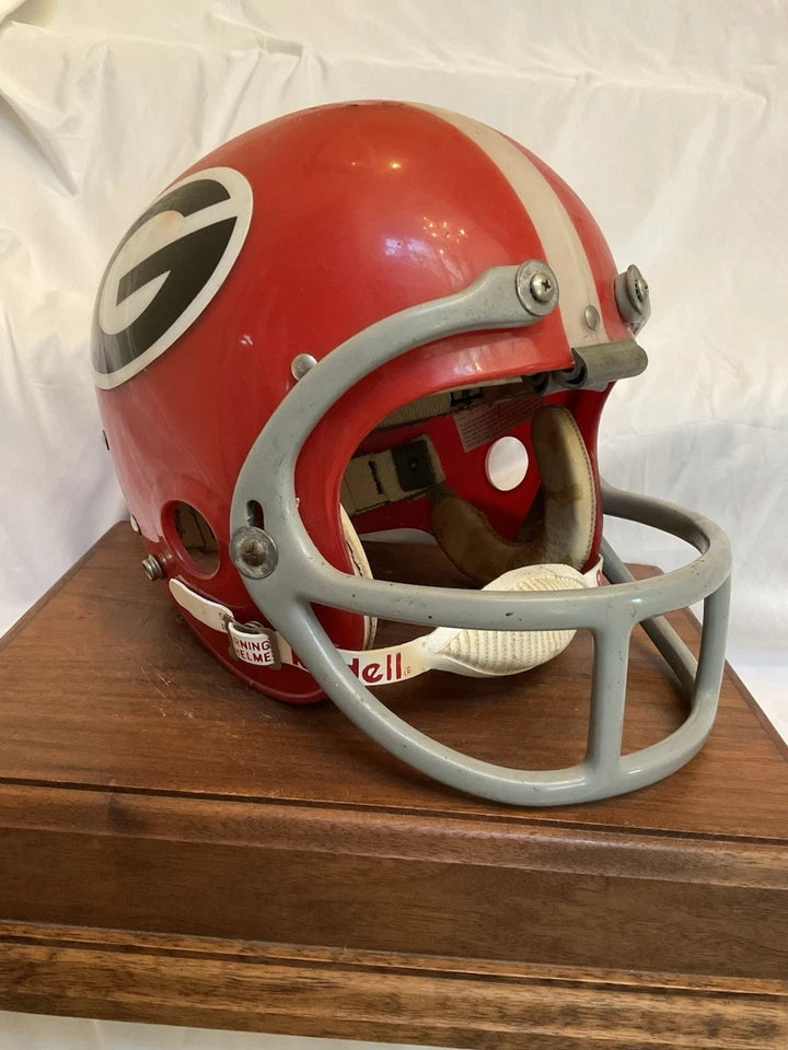 Vintage Clear Shell Wilson F2004 Suspension Football Helmet Georgia Bulldogs