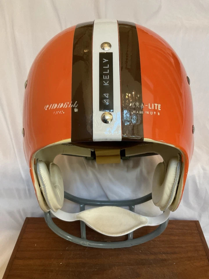 Original Riddell 1973 Cleveland Browns Kra-Lite TK2 Game Football Helmet Kelly WESTBROOKSPORTSCARDS