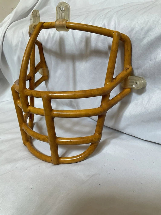 Vintage Riddell 1980s NJOP Football Helmet Lineman Gold 3-Dot Facemask USFL WESTBROOKSPORTSCARDS