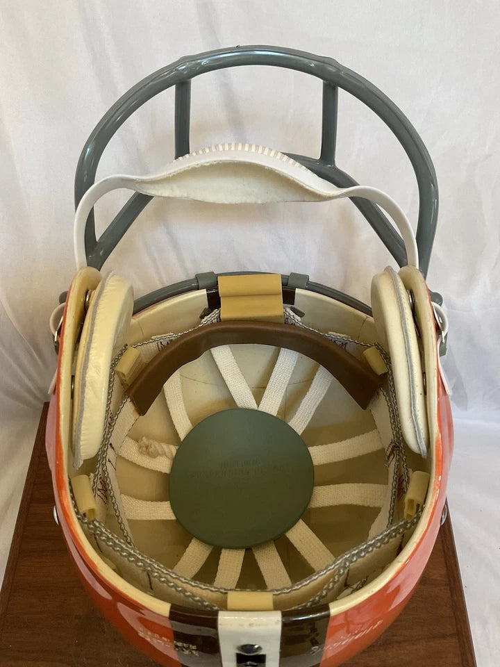 Original Riddell 1973 Cleveland Browns Kra-Lite TK2 Game Football Helmet Kelly WESTBROOKSPORTSCARDS