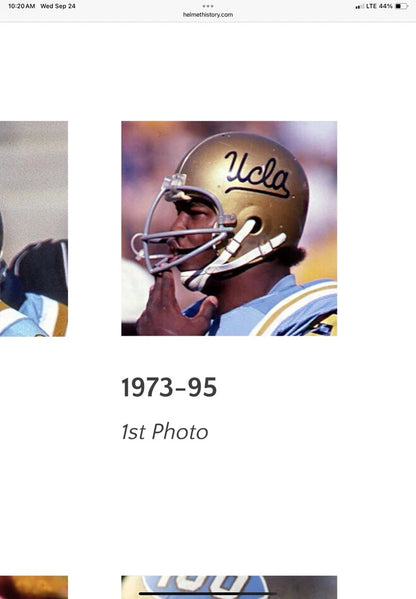 UCLA Bruins 1984 Game Used Riddell WD-1 Football Helmet Size 7 1/4 WESTBROOKSPORTSCARDS