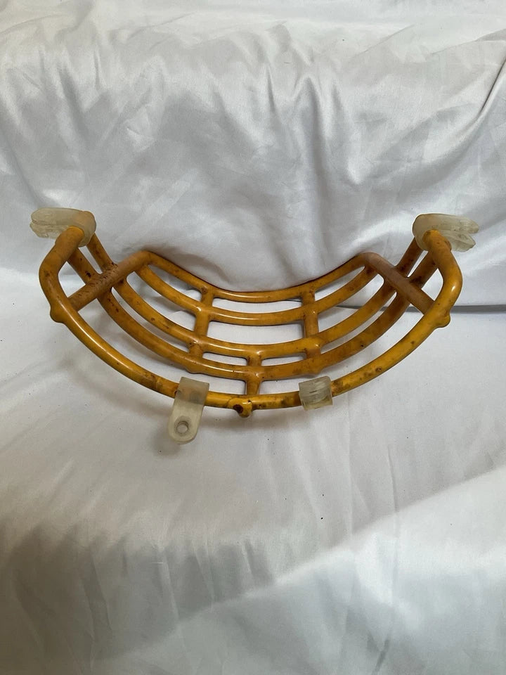 Vintage Riddell 1980s NJOP Football Helmet Lineman Gold 3-Dot Facemask USFL WESTBROOKSPORTSCARDS
